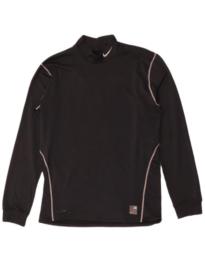 Nike Dri Fit Top de manga larga para hombre, talla grande, negro