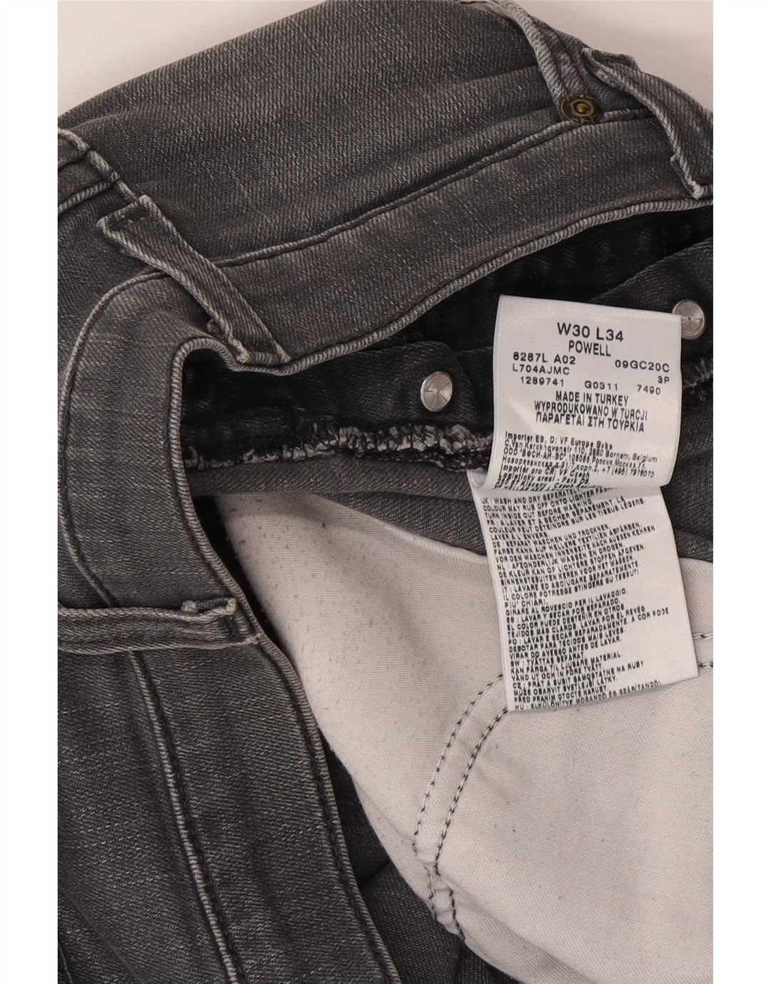 Lee Jeans Powell Slim para Hombre W30 L29 Algodón Gris