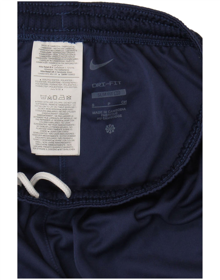 Nike - Pantalones cortos deportivos Dri Fit Slim Fit para hombre, talla pequeña, poliéster azul marino