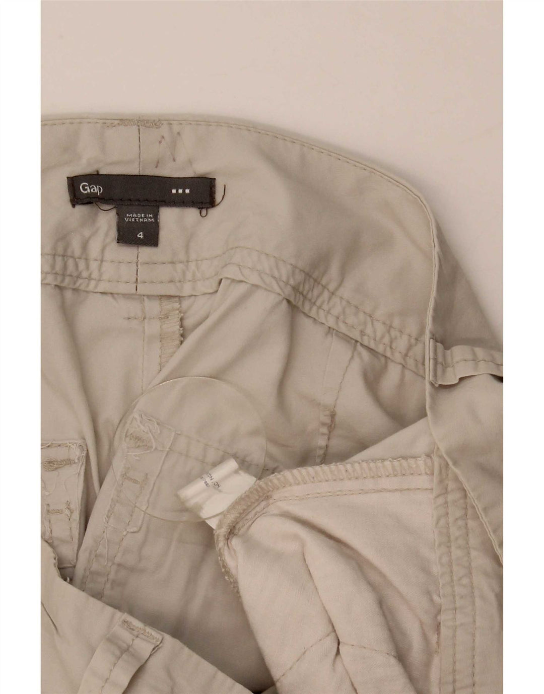 Gap Pantalones cortos cargo para mujer US 4 Small W32 Algodón beige