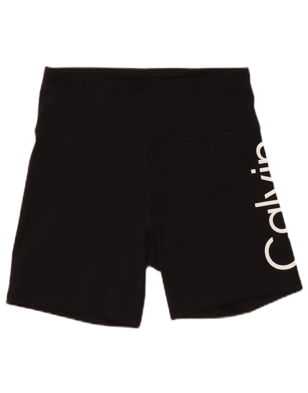 Calvin Klein Pantalones cortos deportivos gráficos para mujer UK 12 Mediano Poliéster negro