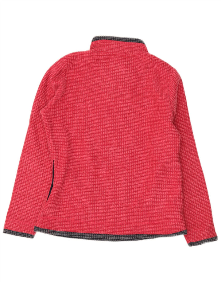 Weird Fish - Jersey de forro polar con cuello y cremallera para mujer, talla 40, color rojo mediano