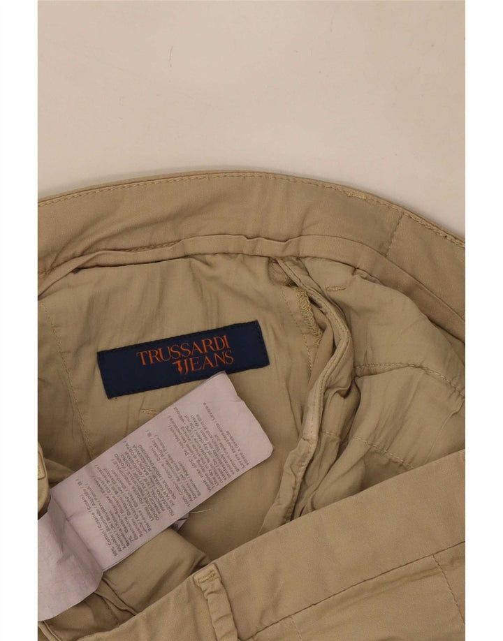 Shorts Chinos Mujer Trussardi W30 Algodón Beige Medio