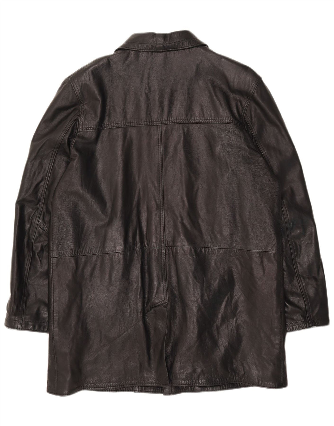 Vintage hombres chaqueta de cuero de gran tamaño Reino Unido 40 cuero negro grande