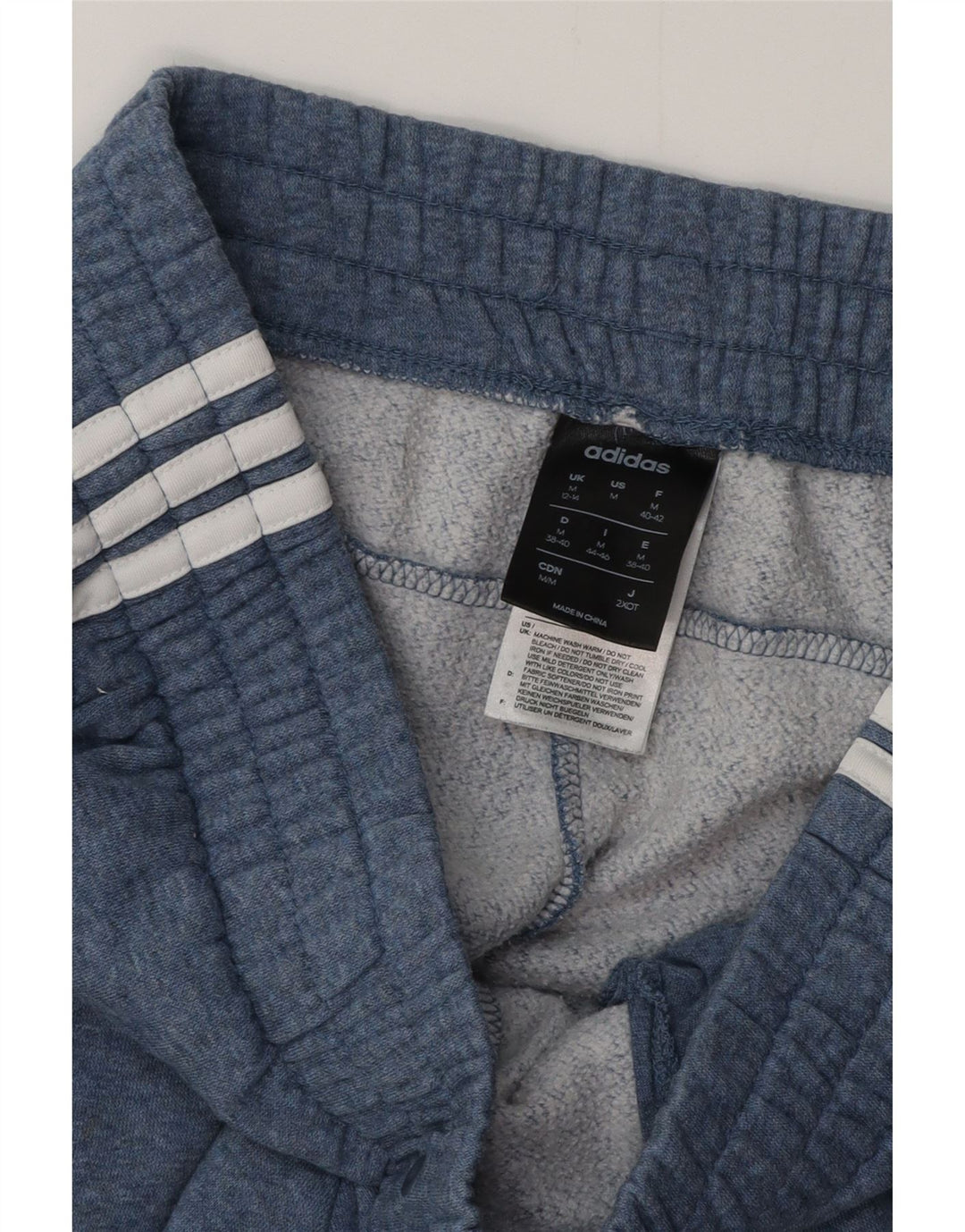 ADIDAS Pantalones de chándal para mujer Joggers UK 12/14 Algodón azul medio