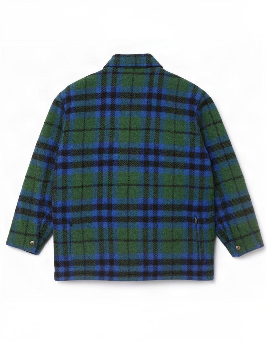 Les Copains Chaqueta utilitaria para hombre IT 52 XL Cuadros verdes