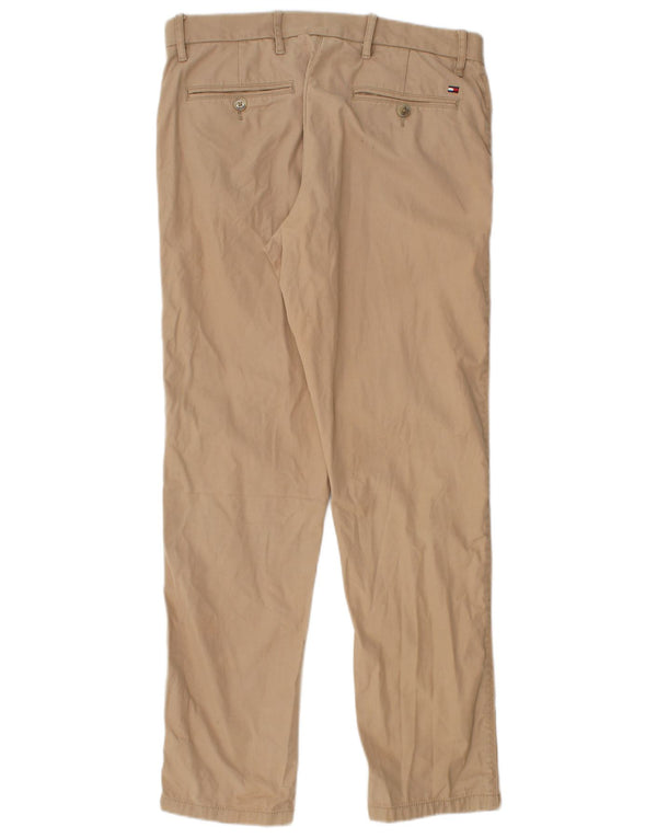 Tommy Hilfiger Pantalón chino recto para hombre W30 L30 Algodón beige