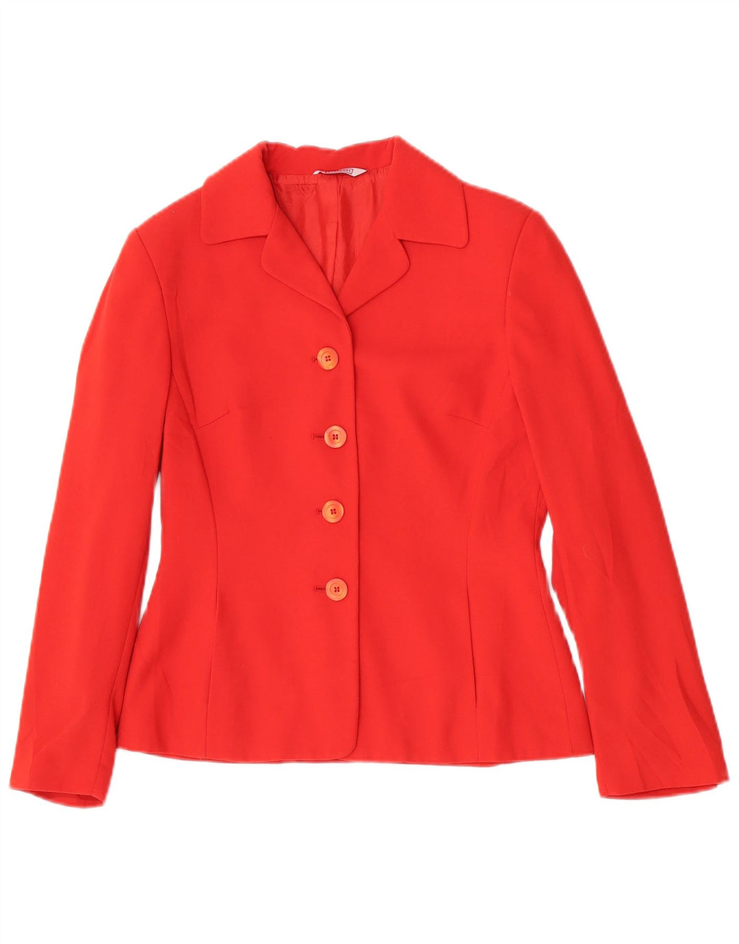 Stefanel Chaqueta Blazer De 4 Botones Para Mujer IT 42 Poliéster Rojo Mediano