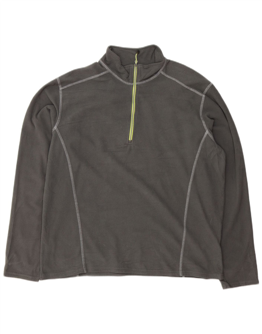 Eddie Bauer Jersey polar con cuello y cremallera para hombre XL Poliéster gris