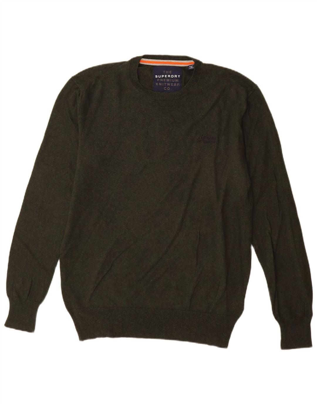 Superdry Jersey De Cuello Redondo Para Hombre Jersey De Algodón Verde Grande