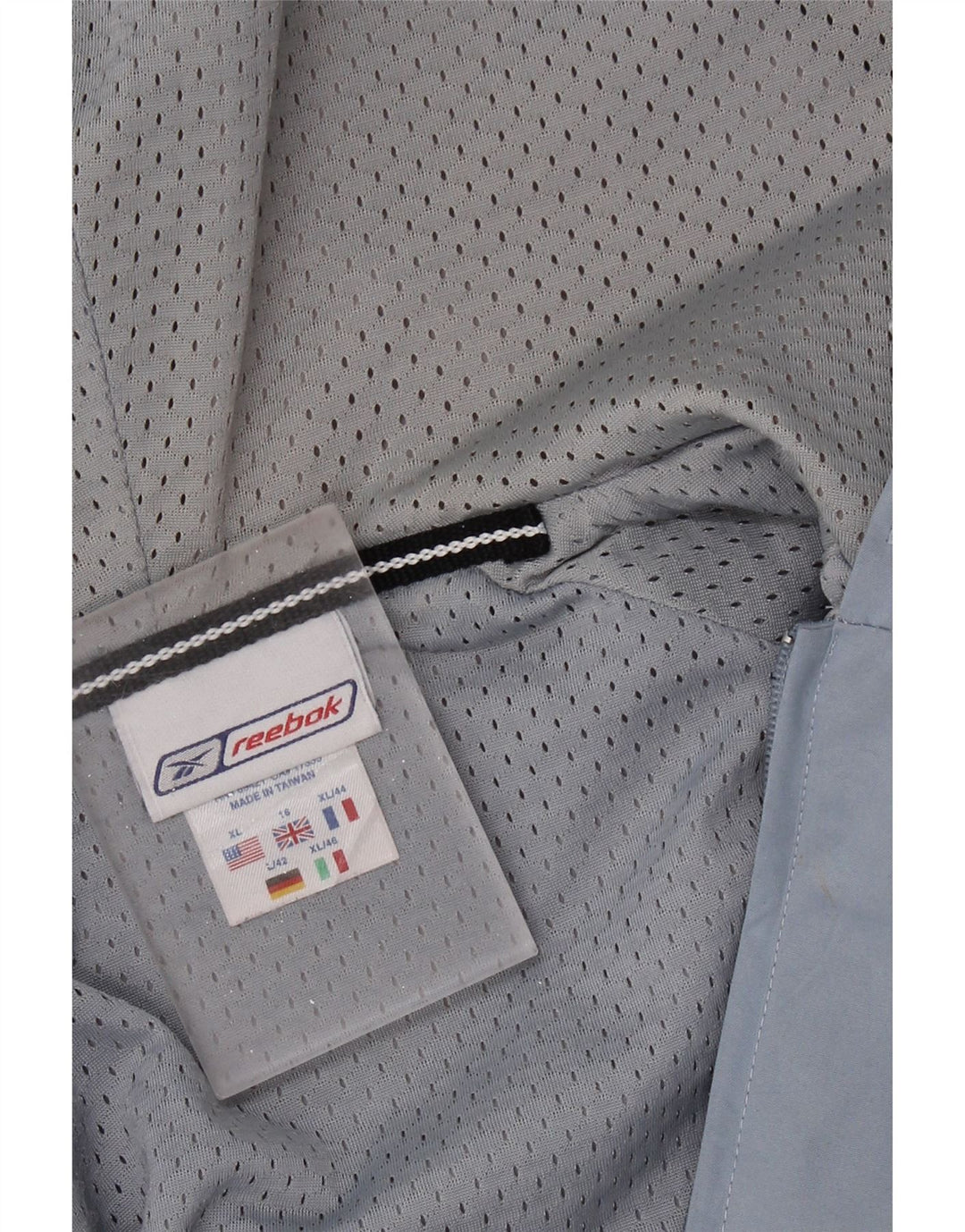 REEBOK Chaqueta impermeable con capucha de gran tamaño para mujer UK 46 Large Blue