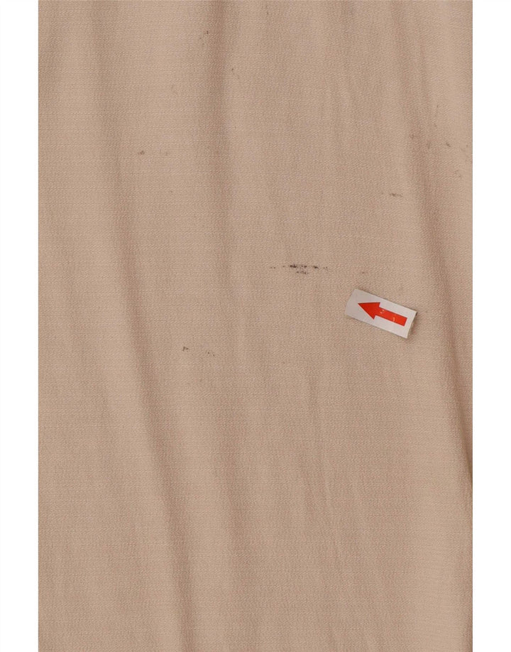 Zara Mujer Top Túnica Extragrande UK 10 Small Beige Poliéster