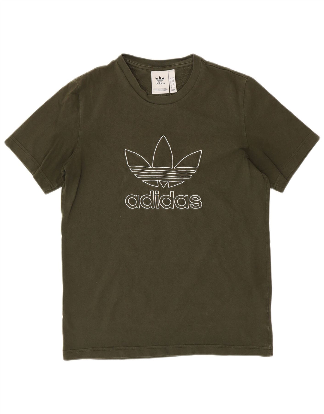 ADIDAS Camiseta gráfica para hombre Top Small Khaki Cotton