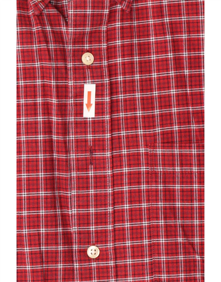 Camisa para hombre Izod Algodón a cuadros burdeos mediano