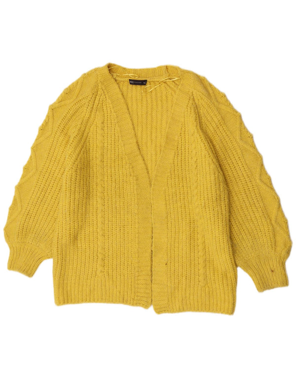 Marks & Spencer Suéter tipo cárdigan abierto para mujer Reino Unido 46 Acrílico amarillo grande