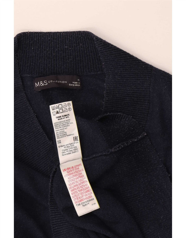 Marks & Spencer Jersey Extragrande con Cuello en V para Mujer Azul Marino Medio