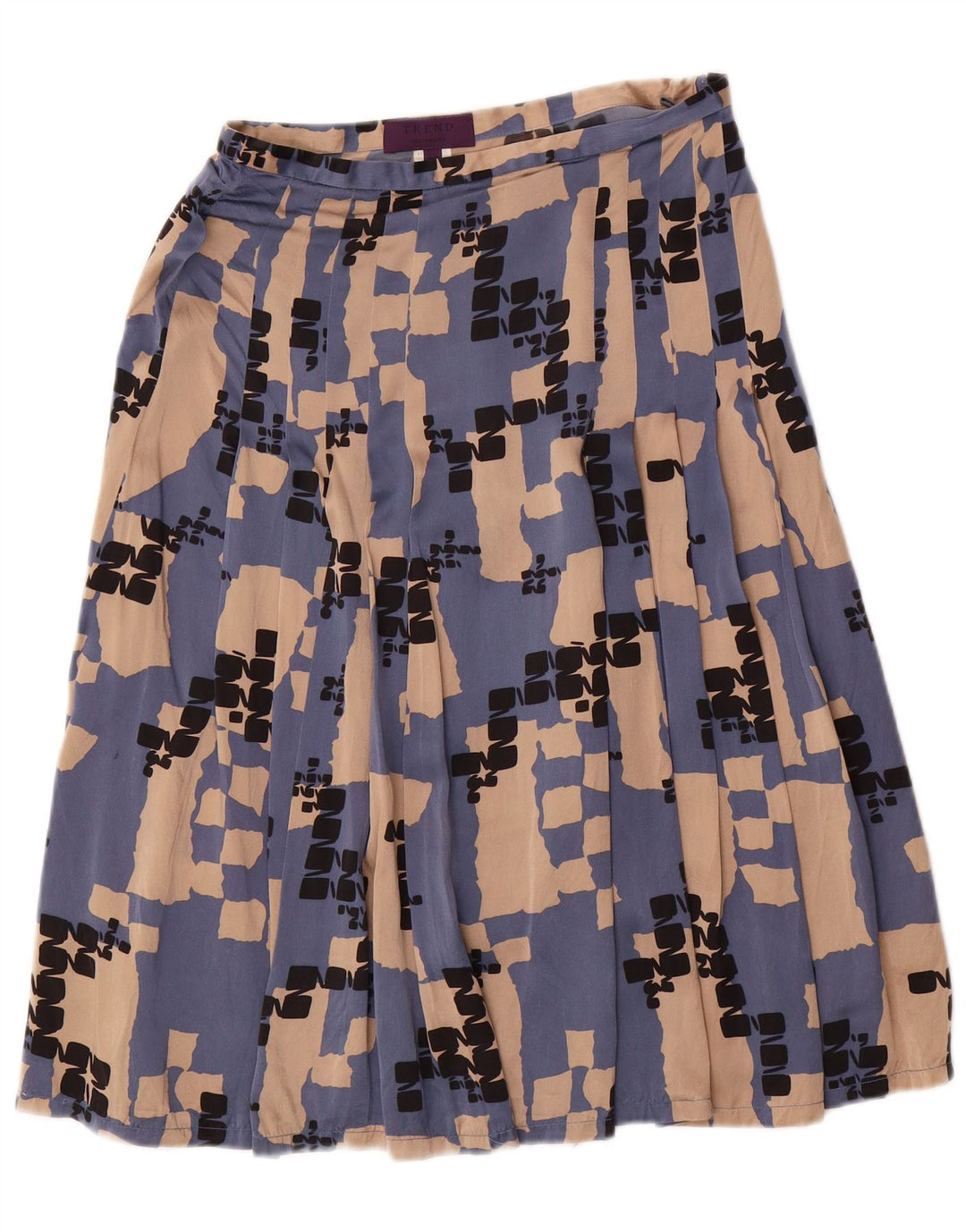 LES COPAINS Conjunto de falda de 2 piezas para mujer IT 42 Medium W28 Seda geométrica azul