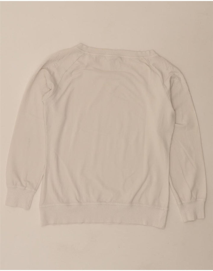 CHAMPION Womens Herritage Fit Sweatshirt Jumper UK 14 Large White Vintage Champion and Second-Hand Champion from Messina Hembry 