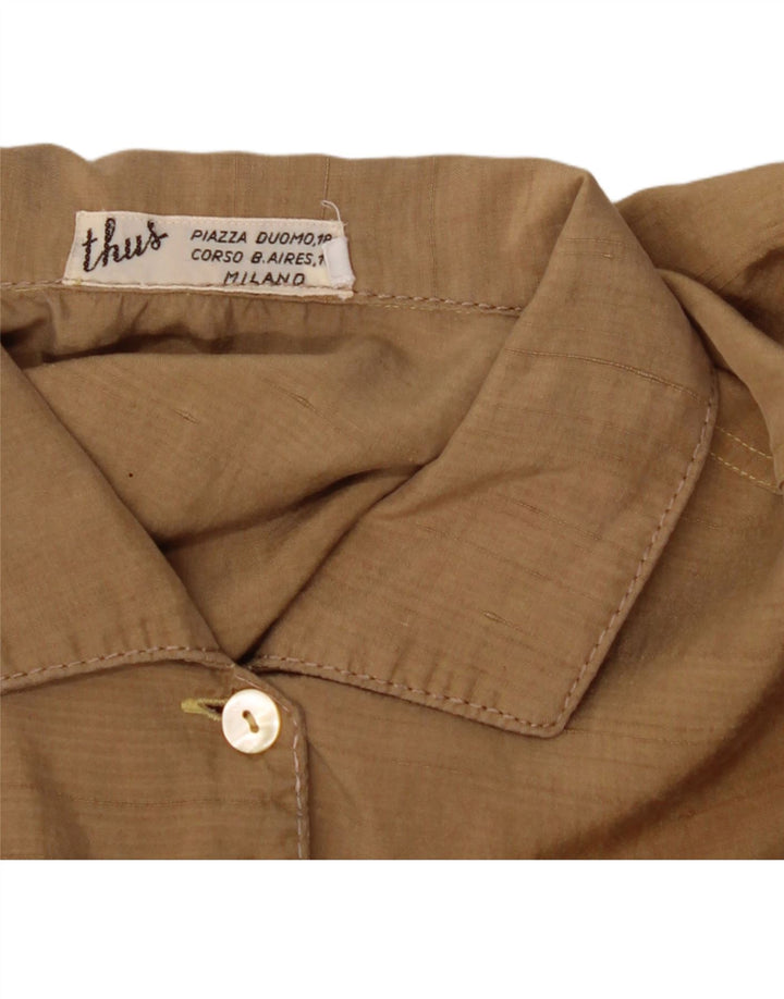 VINTAGE Womens Shirt UK 18 XL Brown Vintage Vintage and Second-Hand Vintage from Messina Hembry 