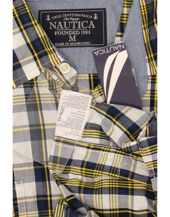 Camisa Nautica Hombre Mediana Cuadros Multicolor Algodón
