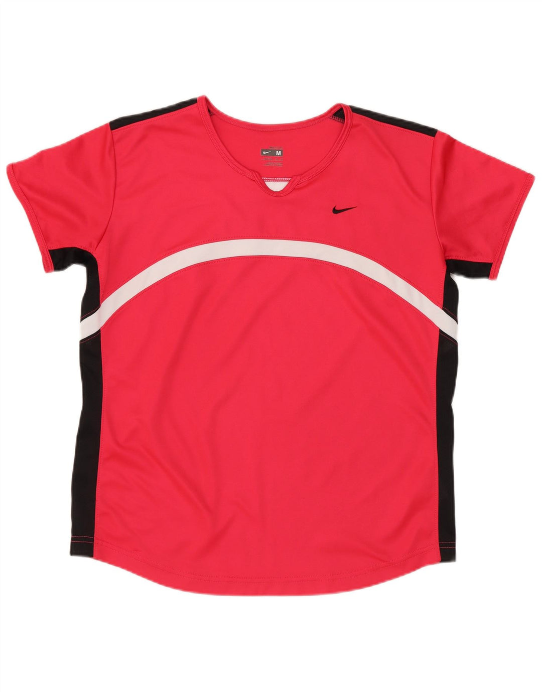 Camiseta Nike Dri Fit para mujer US 8/10 Mediano Rojo Colorblock Poliéster