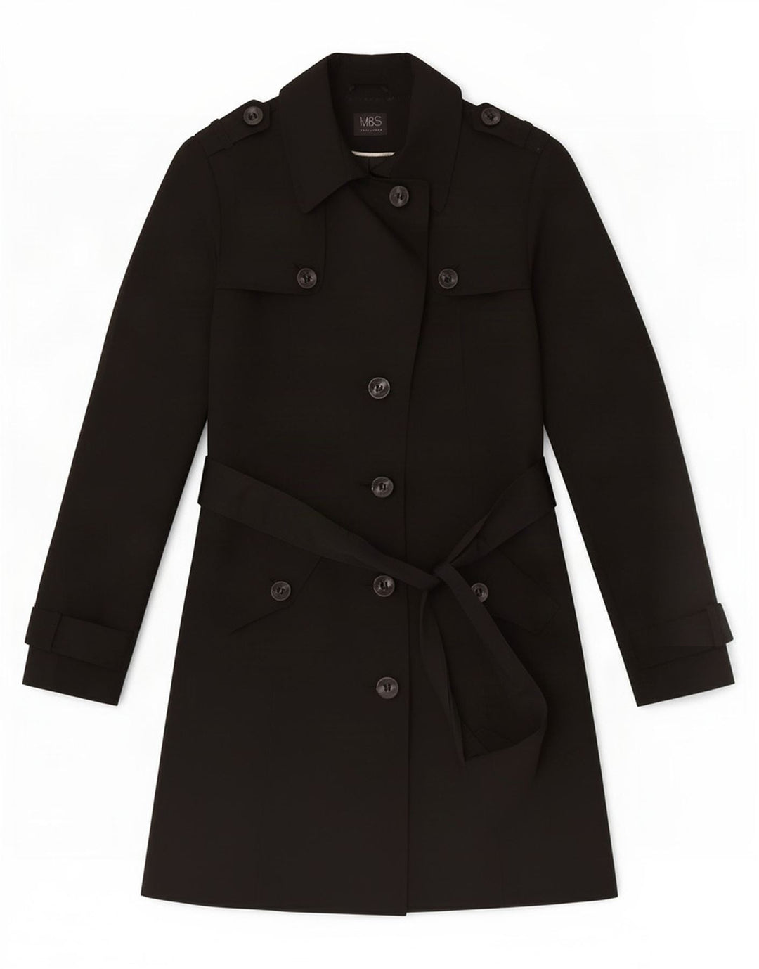 Marks & Spencer Gabardina para mujer UK 40 Mediano Poliéster negro