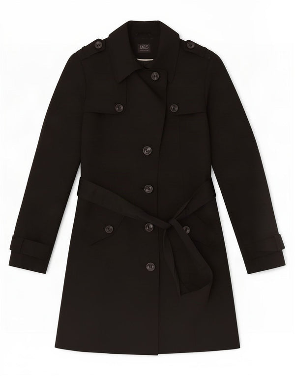 Marks & Spencer Gabardina para mujer UK 40 Mediano Poliéster negro