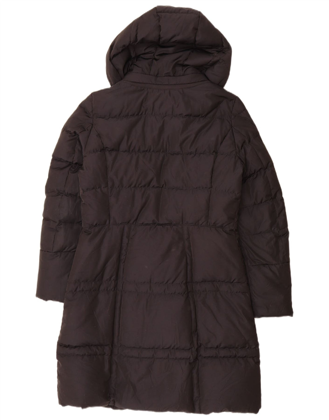 Geox Abrigo acolchado con capucha para mujer UK 40 Mediano Poliéster negro