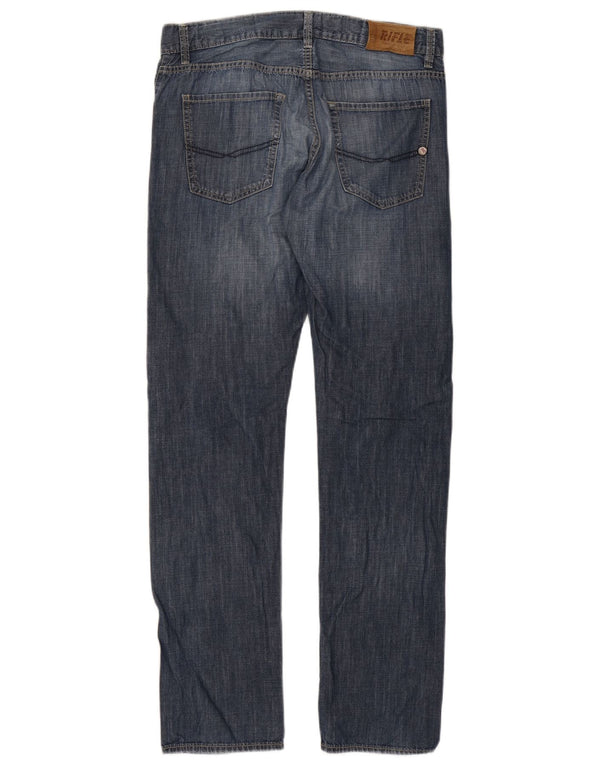 Rifle Jeans rectos para hombre IT 48 Medium W34 L34 Algodón azul