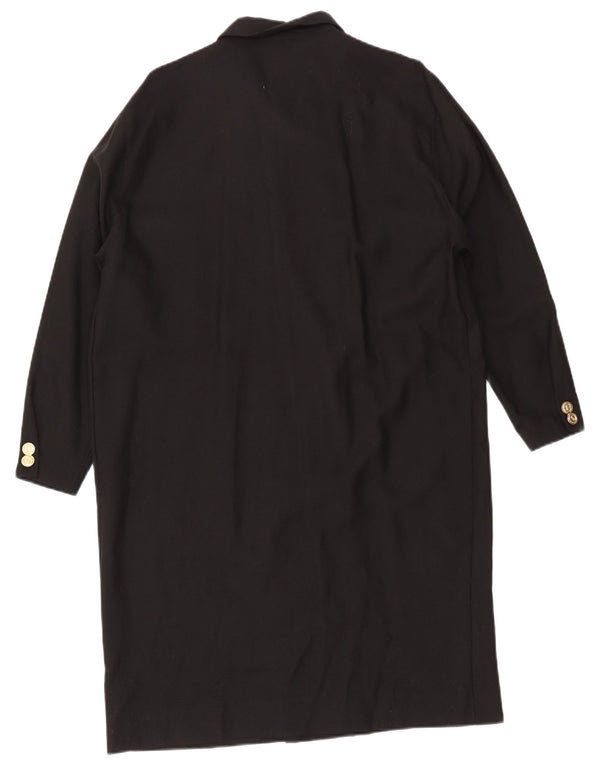 Fiorella Rubino Womens Double Breasted Shirt Dress UK 12 Medium Black