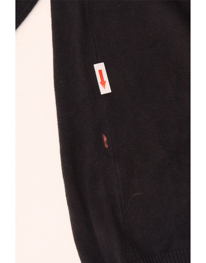 Marks & Spencer Jersey de cuello redondo azul Harbor para hombre, talla grande, azul marino