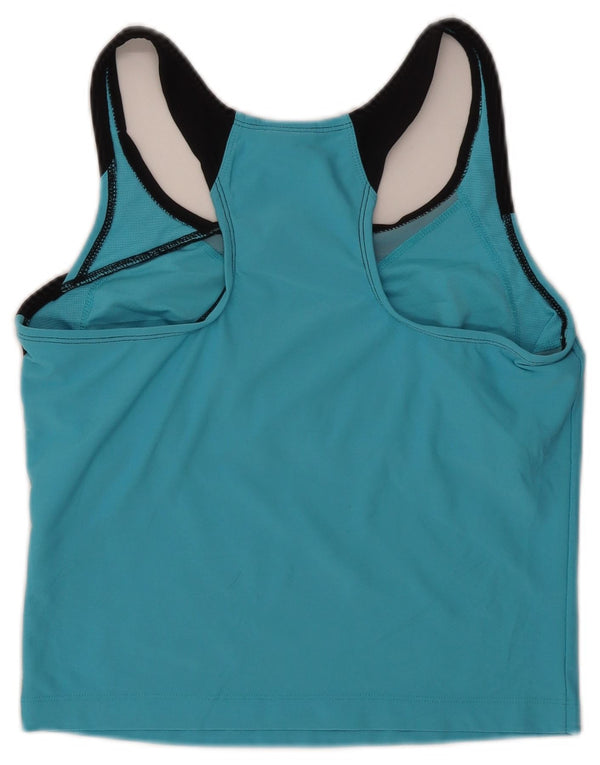 Top corto sin mangas Nike para mujer EE. UU. 12/14 Grande Azul Colorblock Poliéster Deportes