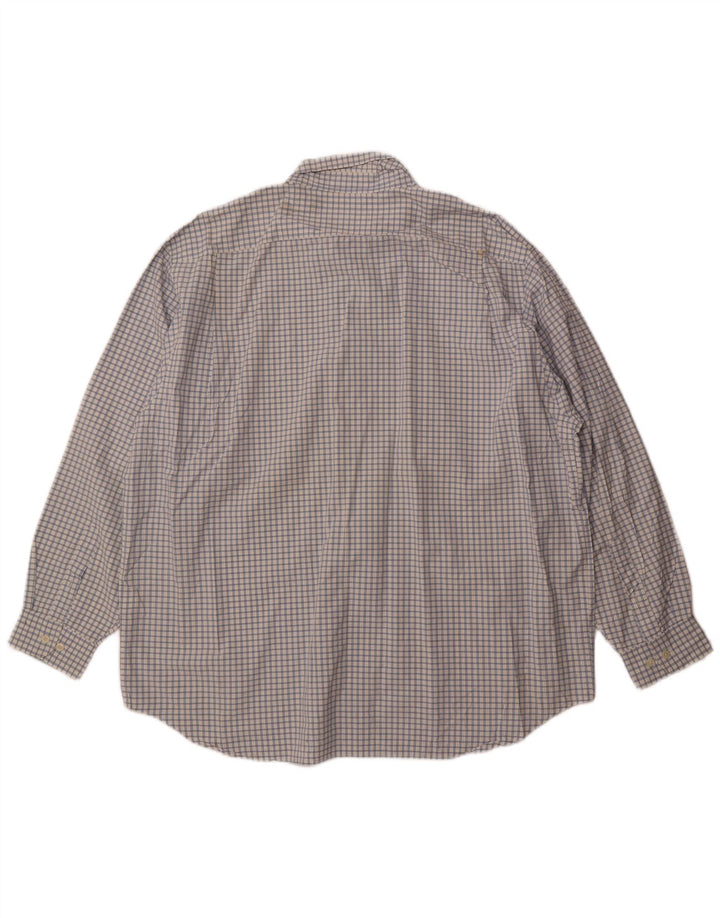 Eddie Bauer Camisa Hombre XL Blanco Cuadros Algodón