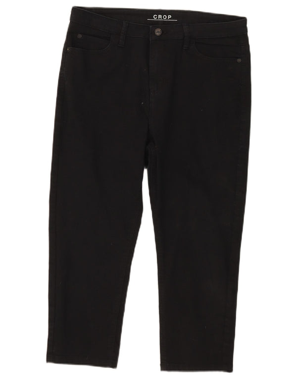 Marks & Spencer Vaqueros recortados para mujer UK 14 Large W32 L20 Algodón negro