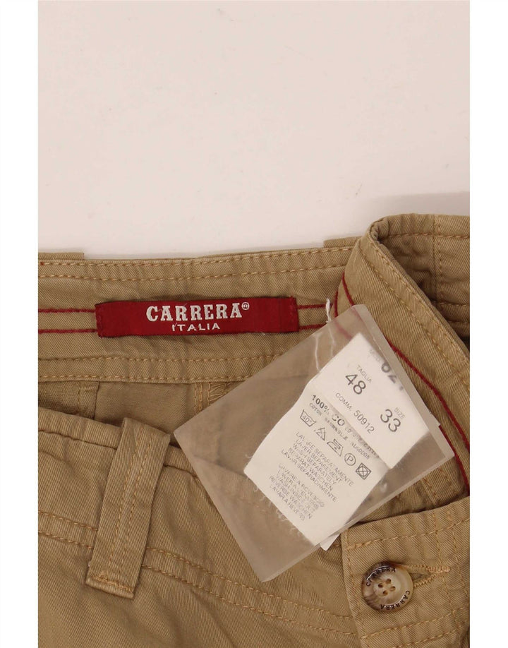 Pantalones cortos chinos Carrera para hombre IT 48 Medium W33 Algodón beige