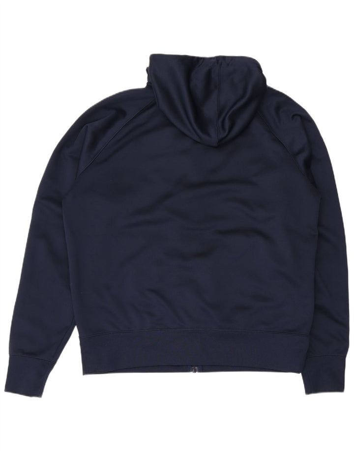 Nike - Sudadera con capucha y cremallera para hombre, talla grande, color azul marino, poliéster