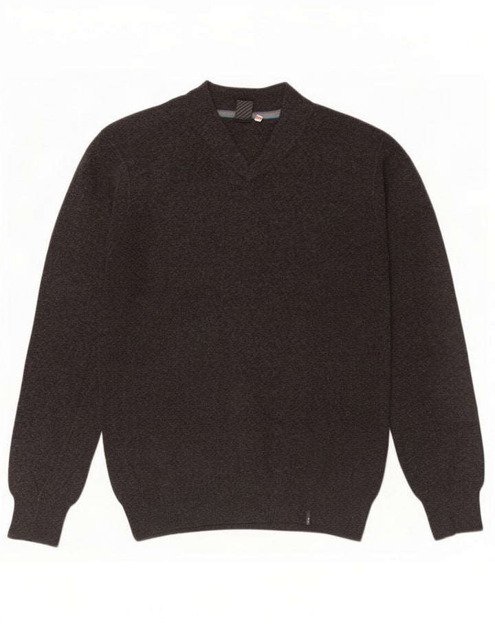 Jersey con cuello en V para hombre de White Stuff, talla pequeña, de algodón gris
