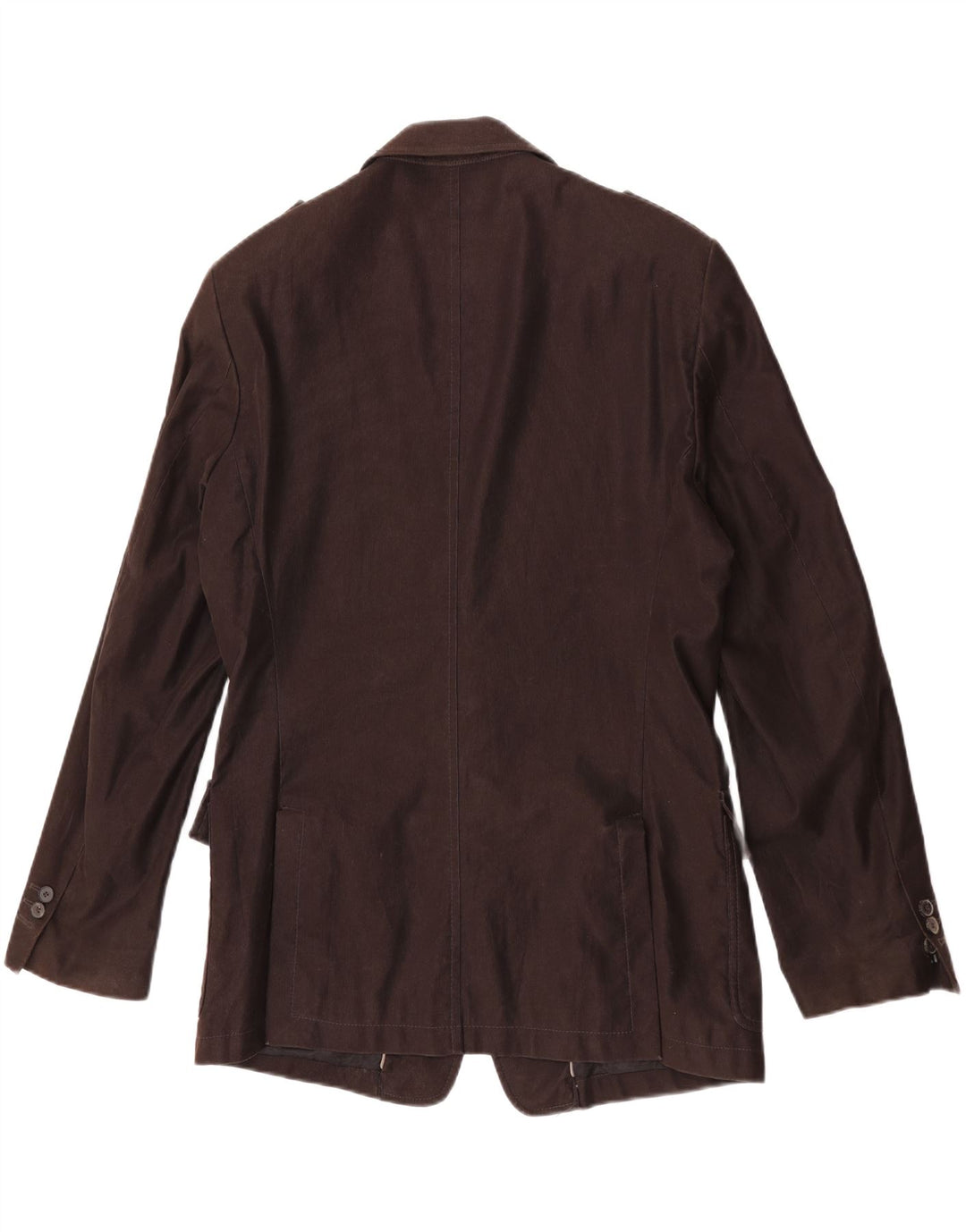 Zara Chaqueta militar de 2 botones para hombre EU 54 XL Algodón marrón