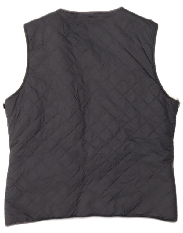 Jack Wills Chaleco acolchado abierto Sherpa para mujer Reino Unido 44 Algodón gris grande