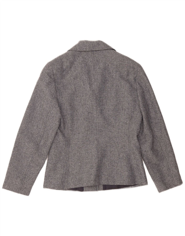 Max & Co. Chaqueta tipo blazer de 4 botones para mujer UK 10 Small Grey Poliéster