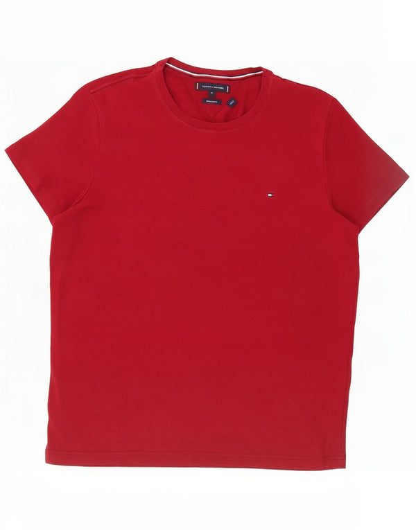 Tommy Hilfiger Camiseta Extra Slim para Hombre Top XL Algodón Rojo