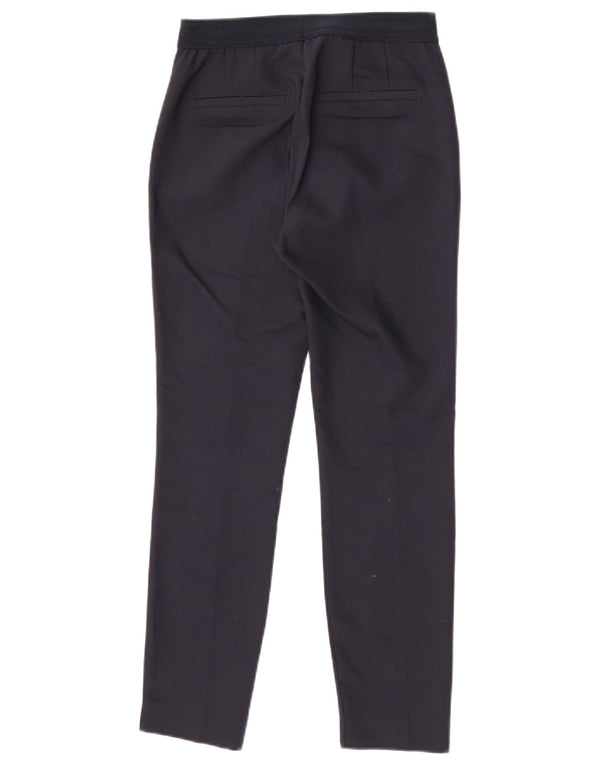 Zara Mujer Pantalón Chino Pitillo XS W24 L27 Azul Marino Algodón