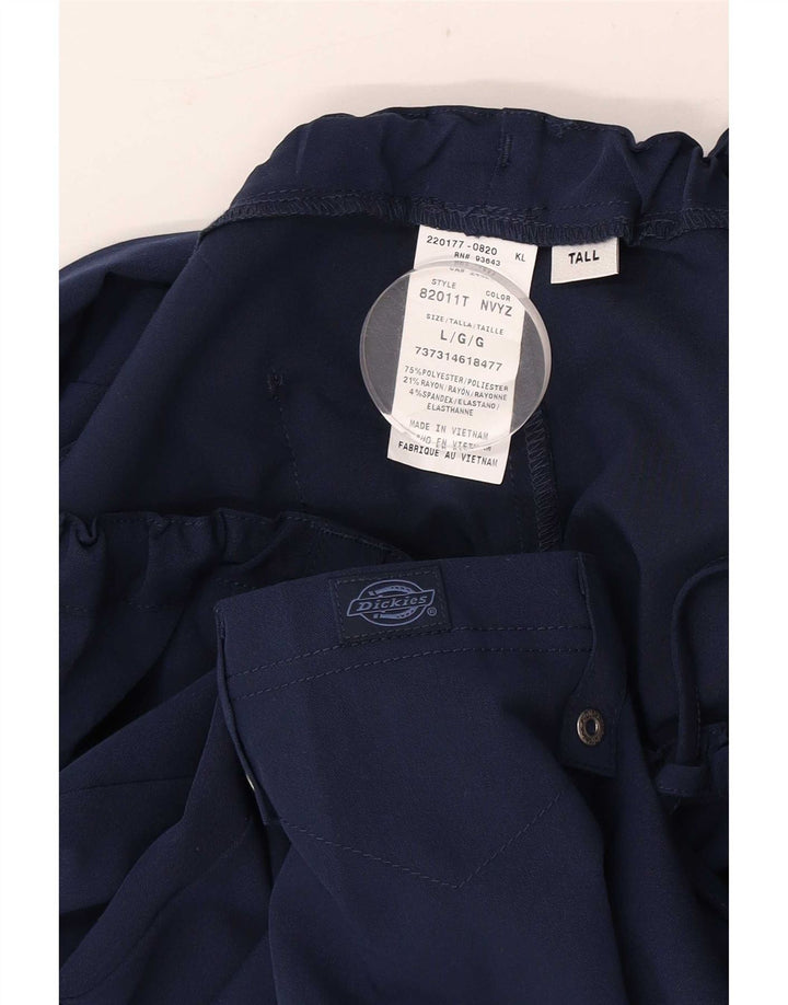 Dickies Pantalones Cargo Rectos Para Mujer Grande W34 L33 Poliéster Azul Marino