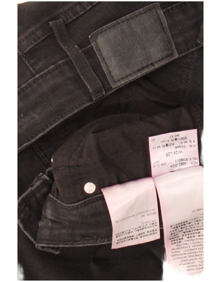 LEVI'S Jeans ajustados de talle alto 721 para mujer W26 L27 Algodón negro