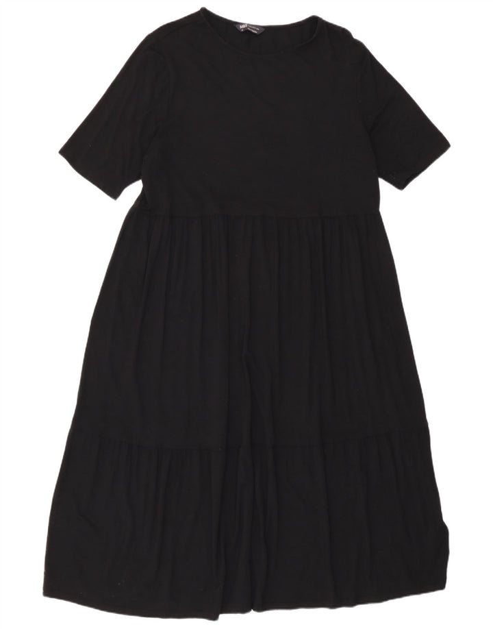 Marks & Spencer Maxi Vestido para Mujer UK 46 Grande Viscosa Negra