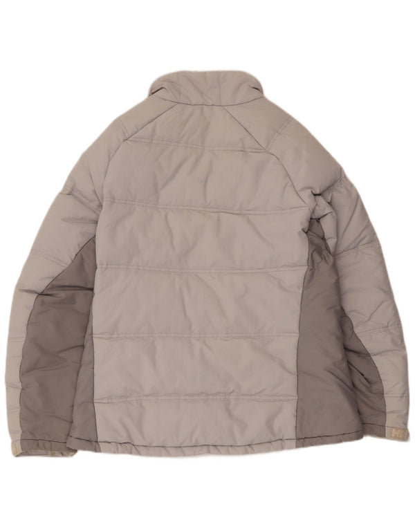 Helly Hansen Womens Padded Jacket UK 16 Large Grey Colourblock Nylon