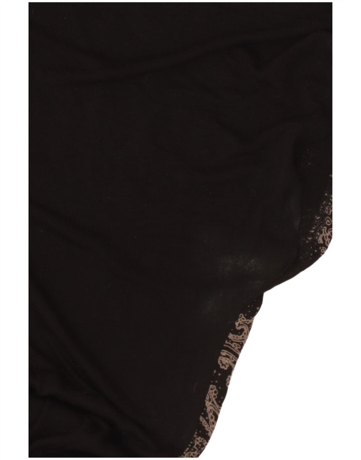 Desigual Top tipo túnica extragrande para mujer UK 40 Grande Viscosa floral negra