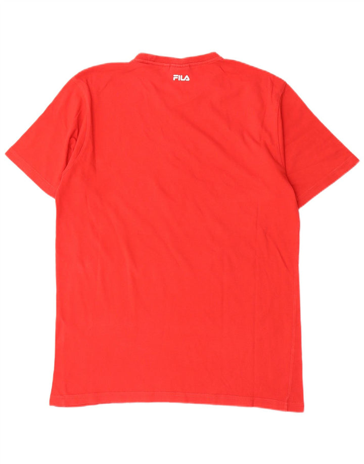Fila Camiseta gráfica para hombre Top Medium Red Cotton