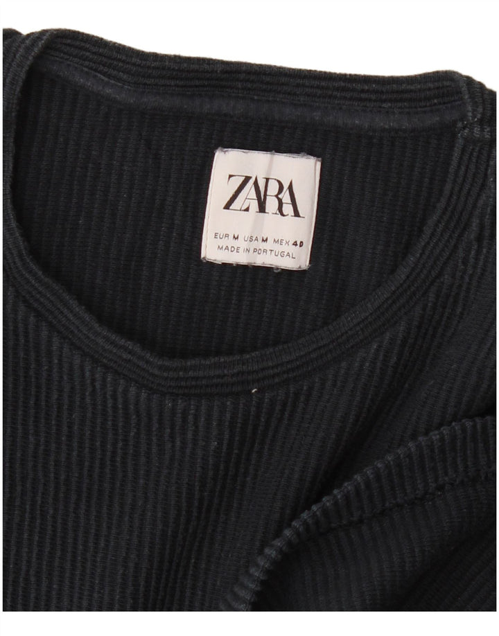 Zara Hombre Top Manga Larga Medio Azul Marino