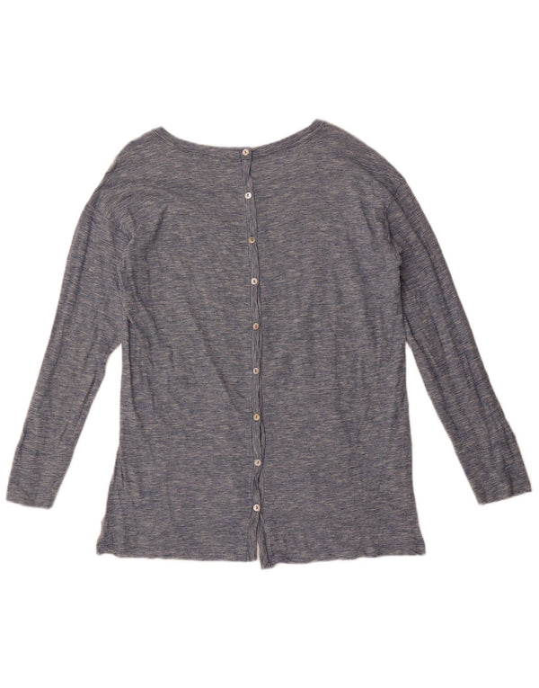 Blusa camisera para mujer Fat Face UK 46 Grande Algodón moteado azul